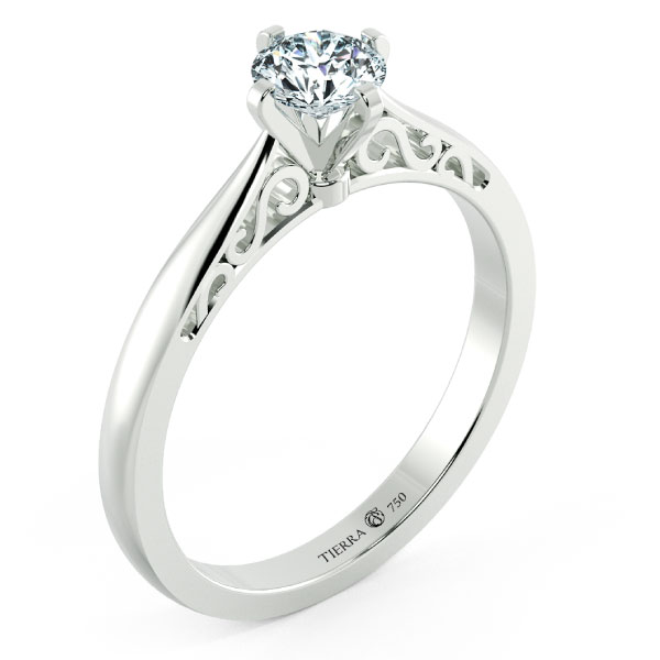 Nhẫn đính hôn Cathedral cổ điển lãng mạn như tình yêu đôi lứa